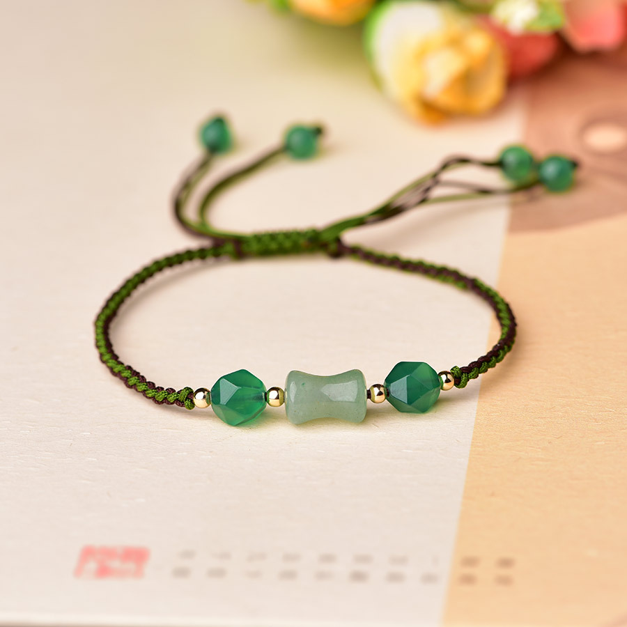 Beading - Groene natuurlijke jade kralen armbanden mode