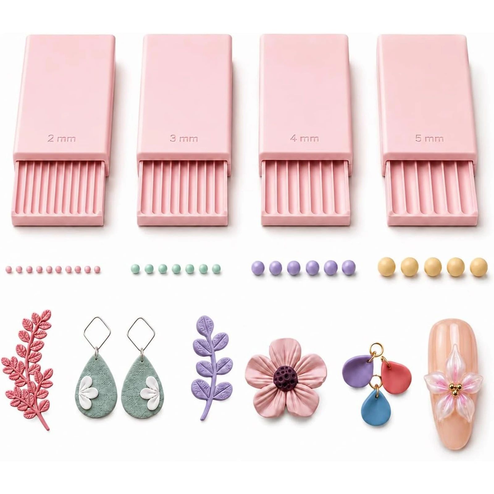 Craft Tools - 4-delige 3D-print klei gelballetjes maker tool,