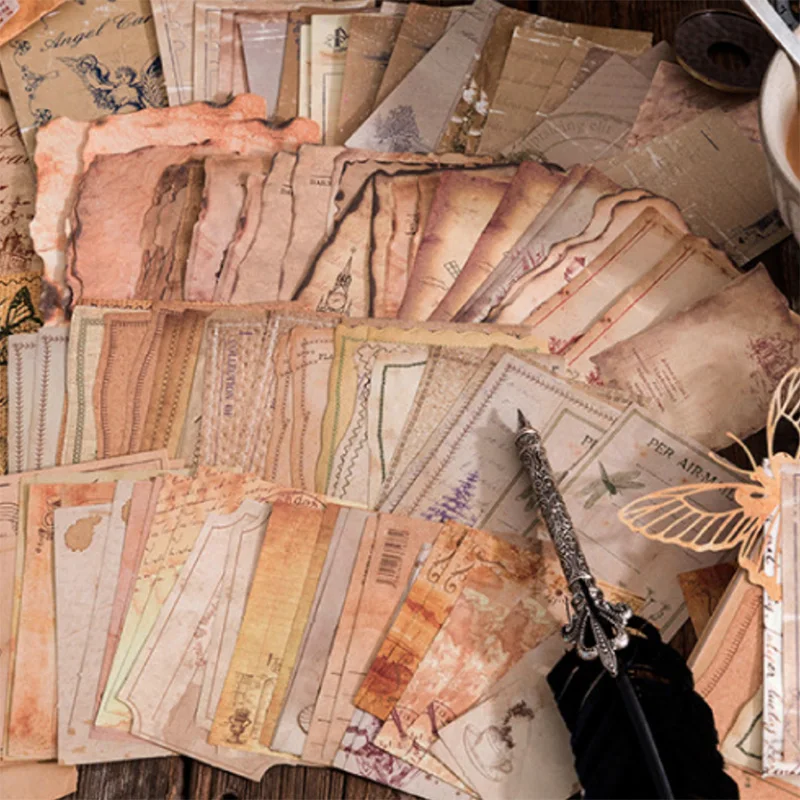 Vintage Junk Journal Scrapbooking Paper - 30Pcs Vintage Koffie Craft Papier Burn
