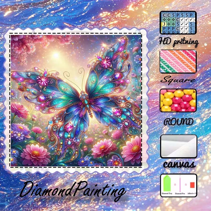 5D Diamond Painting Kit Full Drill - 1 stuk 5D DIY flockingdoek, speciale