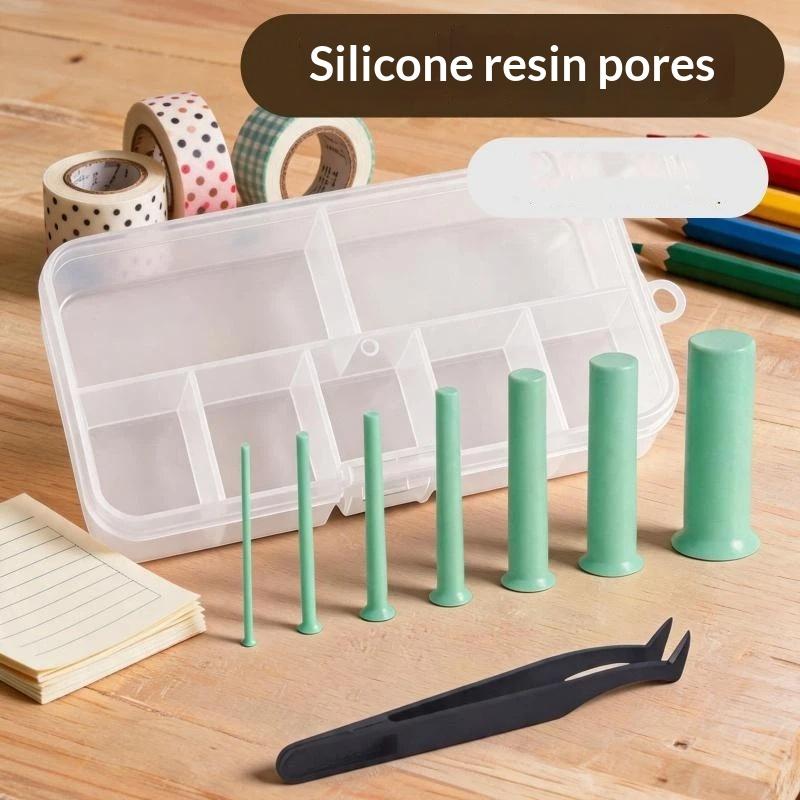Silicone Epoxy Resin Molds Set - Harsgatmaker-set 7 maten siliconen gatenpons 2-8mm
