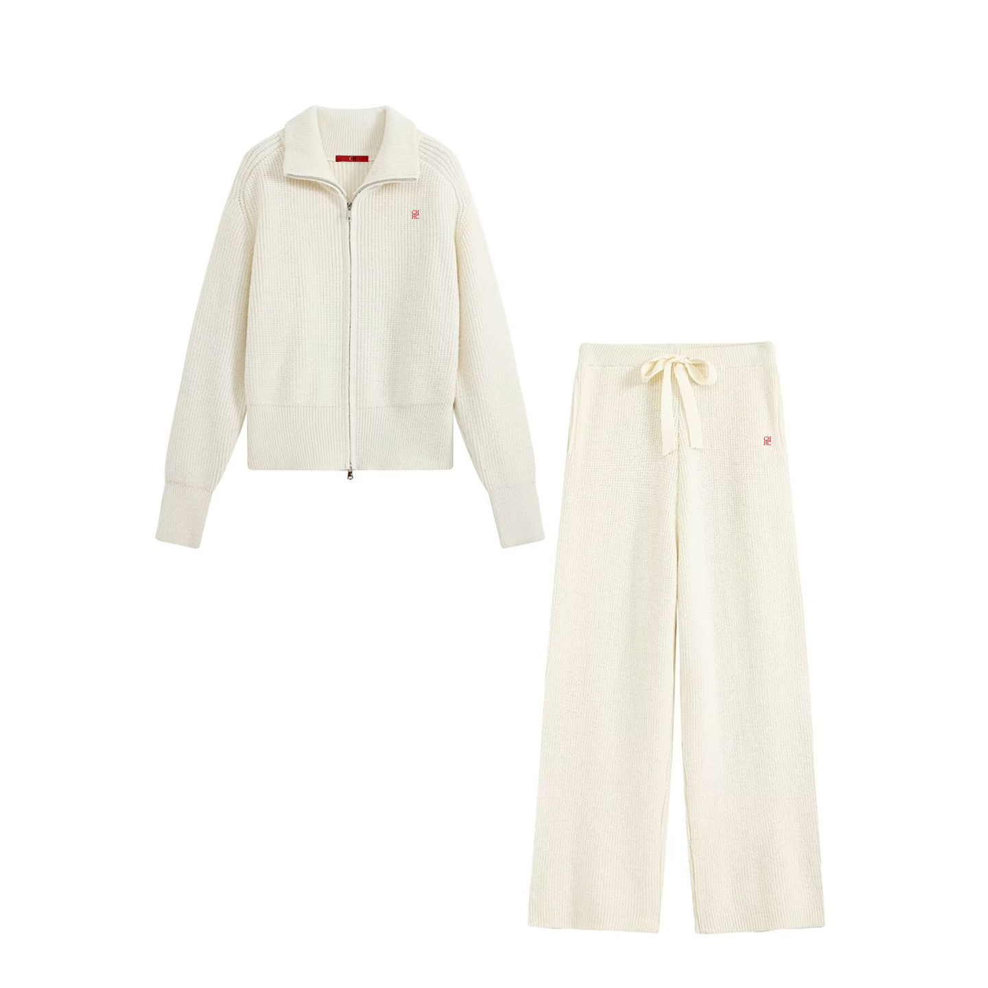 Dames Rode Gebreide Tweedelige - Embroidery recensie en prijs