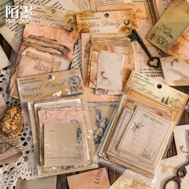 30Pcs Vintage Koffie Craft Pap - Vintage Junk Journal Scrapbooking Paper recensie en prijs