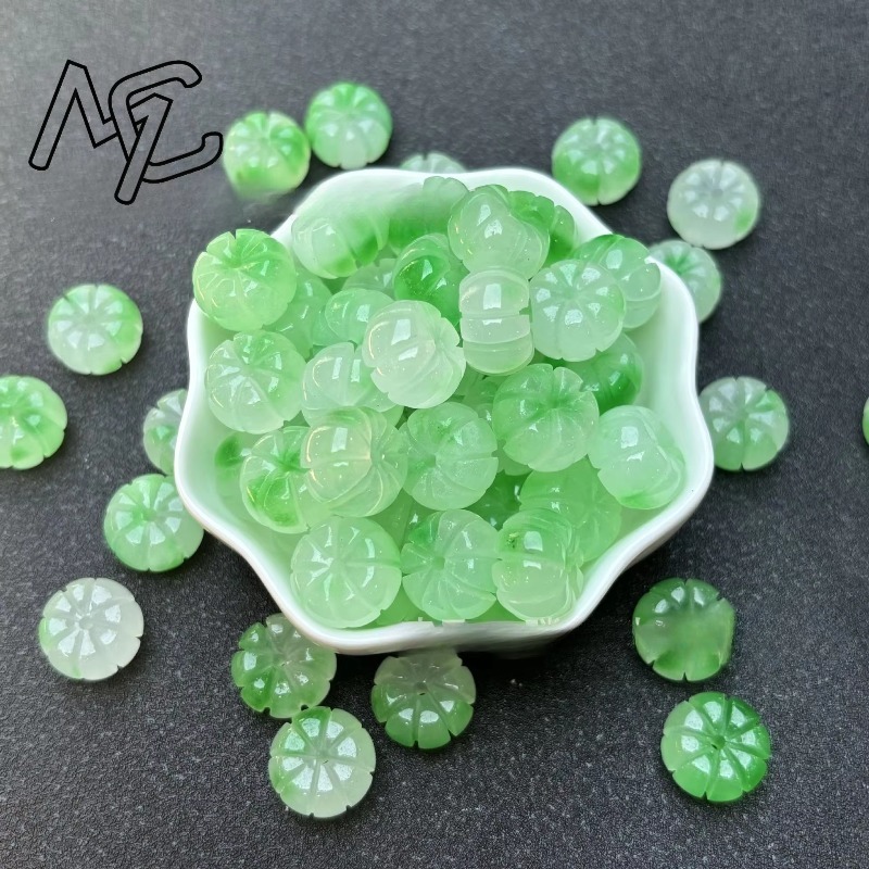 10 stks Een Groene Jade Pompoe - Beading recensie en prijs