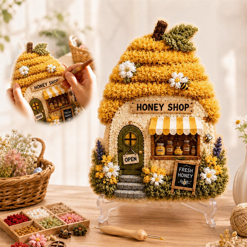 3D Mushroom House Poke Art DIY - Embroidery recensie en prijs