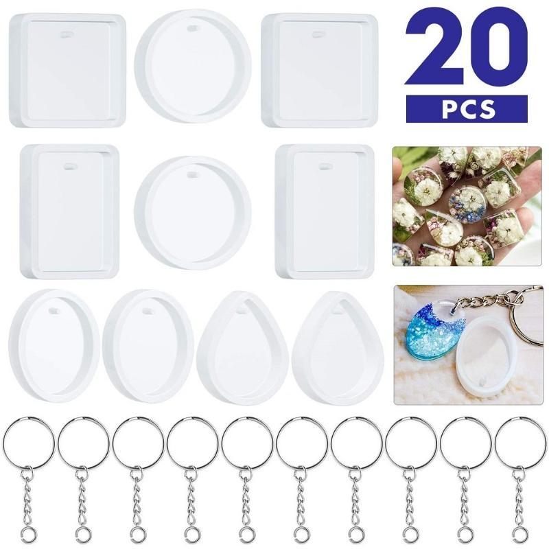 20 stuks/set DIY sleutelhanger - Silicone Epoxy Resin Molds Set recensie en prijs