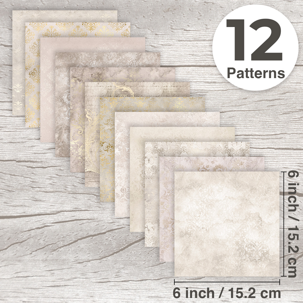 12/24/36 vel 6 inch vintage iv - Vintage Junk Journal Scrapbooking Paper recensie en prijs