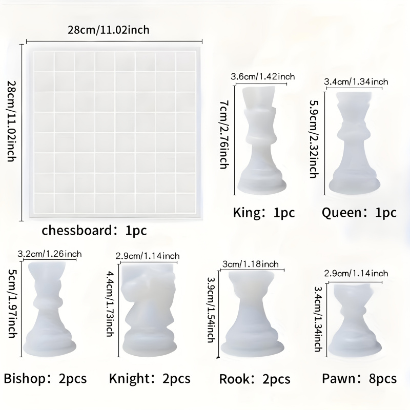 11Chessboard16Resin siliconen  - Silicone Epoxy Resin Molds Set recensie en prijs