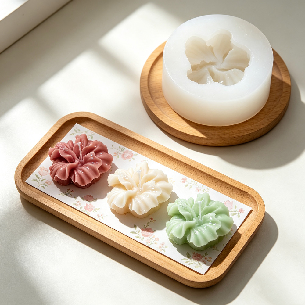 2 stuks Hibiscus Bloem Kaarsvo - Silicone Epoxy Resin Molds Set recensie en prijs